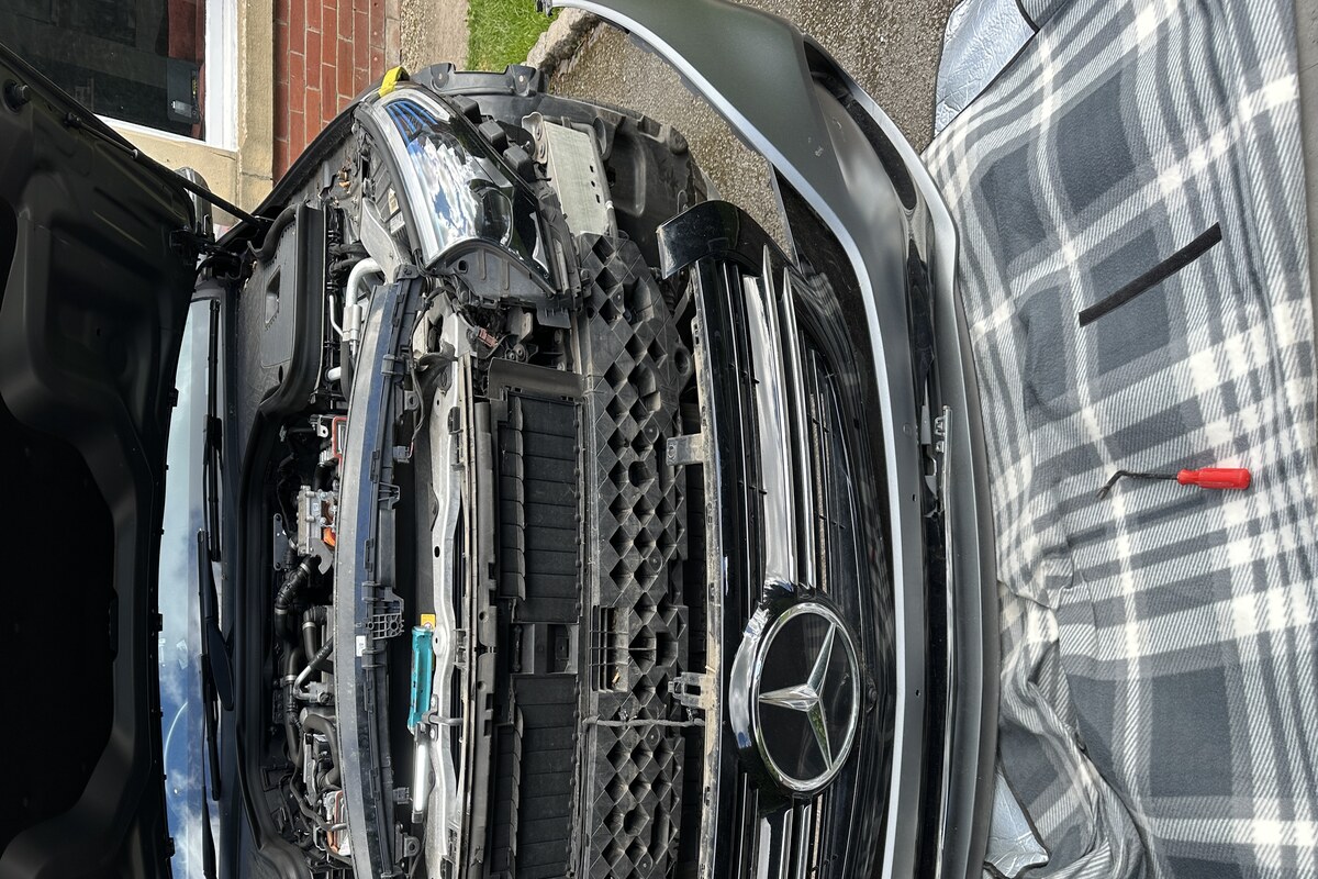 Bumper removed for mobile repair